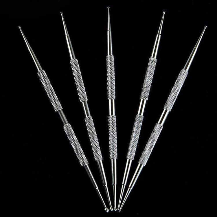 Nail Dotting Tools Stainless Steel 5pcs - NSI Australia