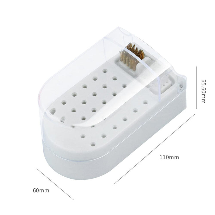 Nail Drill Bits Holder Stand Display 30 Holes With Cleaning Brush - NSI Australia