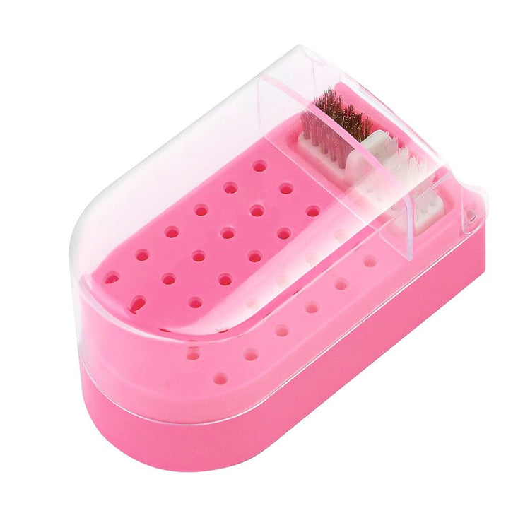 Nail Drill Bits Holder Stand Display 30 Holes With Cleaning Brush - NSI Australia