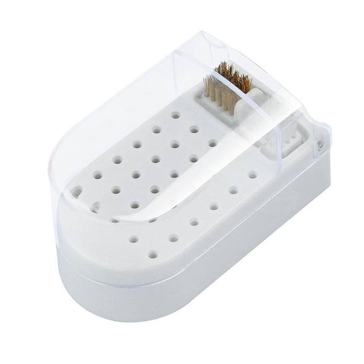 Nail Drill Bits Holder Stand Display 30 Holes With Cleaning Brush - NSI Australia