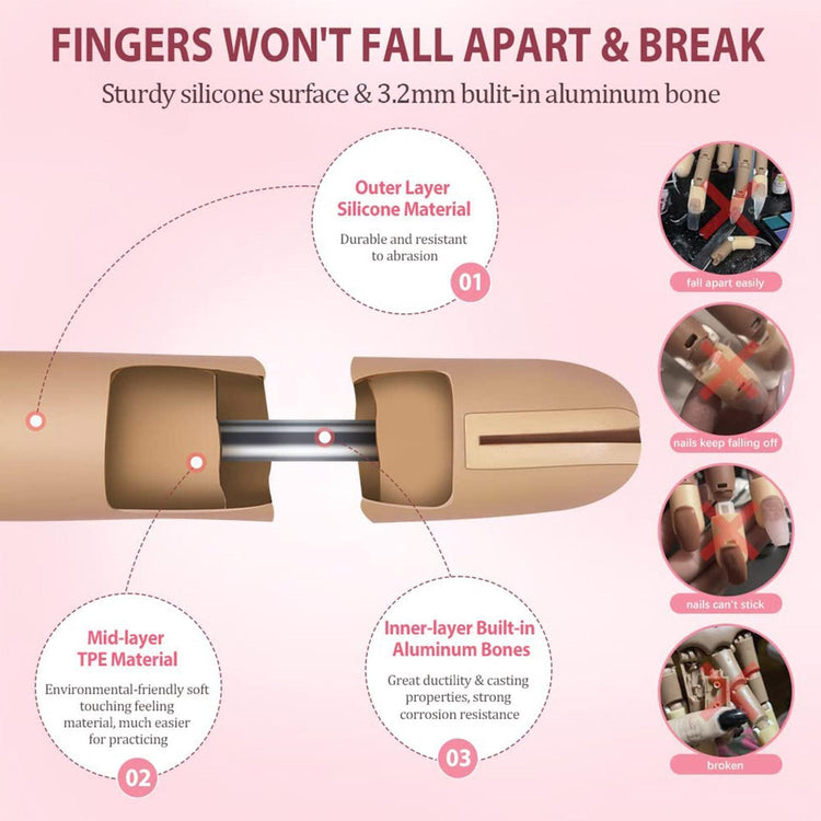 Nail Training Practice Hand - NSI Australia
