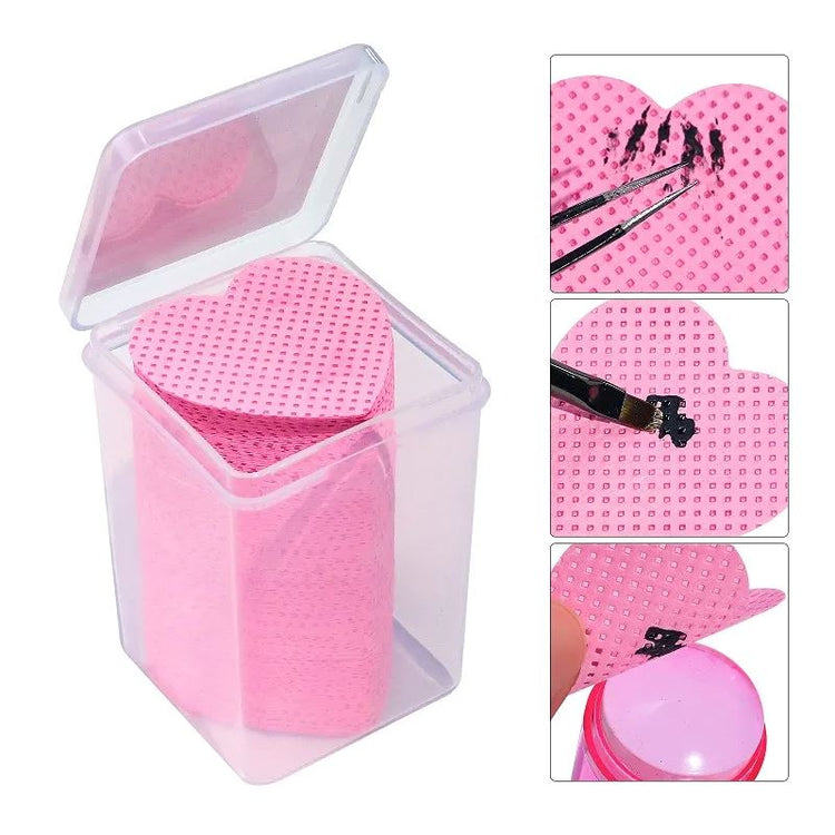 Nail Wipes Heart Shape 200pcs - NSI Australia