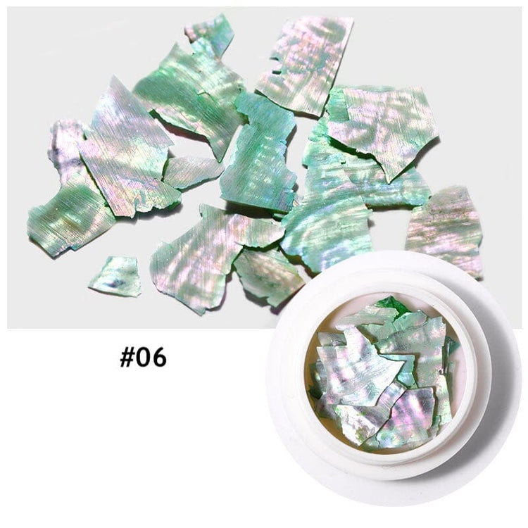 Natural Shell Slices Nail Art Decoration Jar - NSI Australia