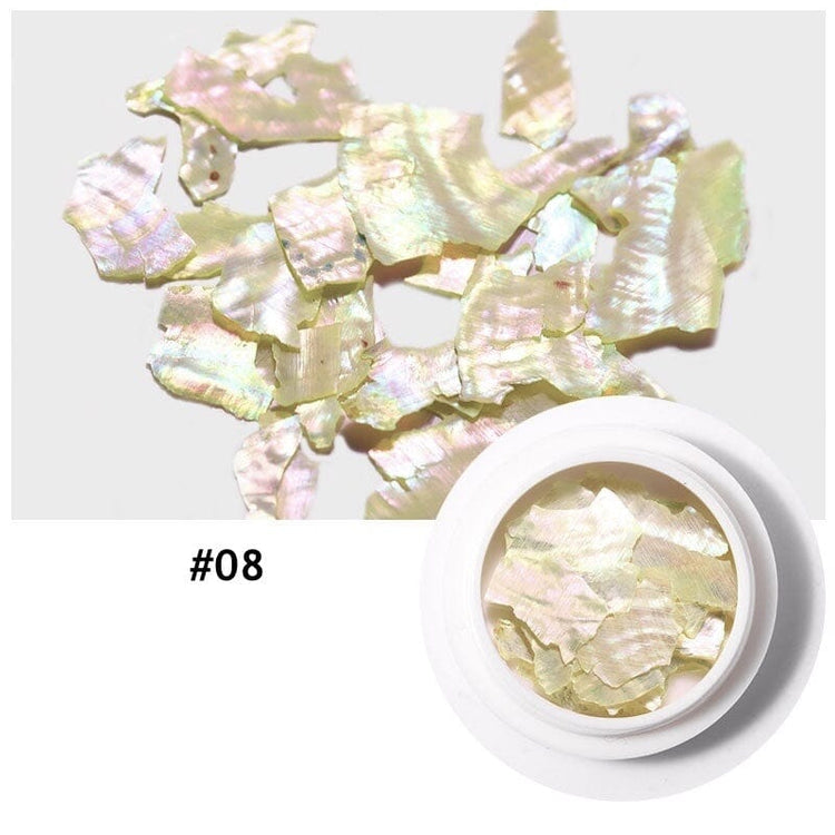 Natural Shell Slices Nail Art Decoration Jar - NSI Australia