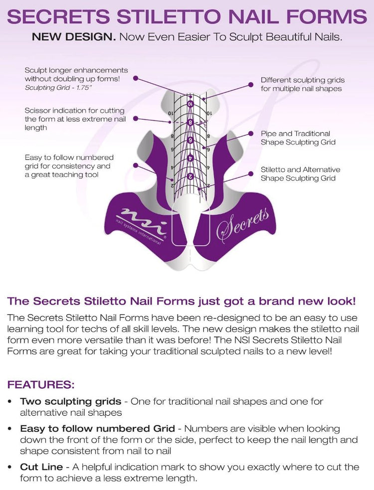 NSI Stiletto Nail Forms - NSI Australia