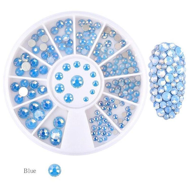 Opal Round Rhinestones Nail Decoration Wheels - NSI Australia
