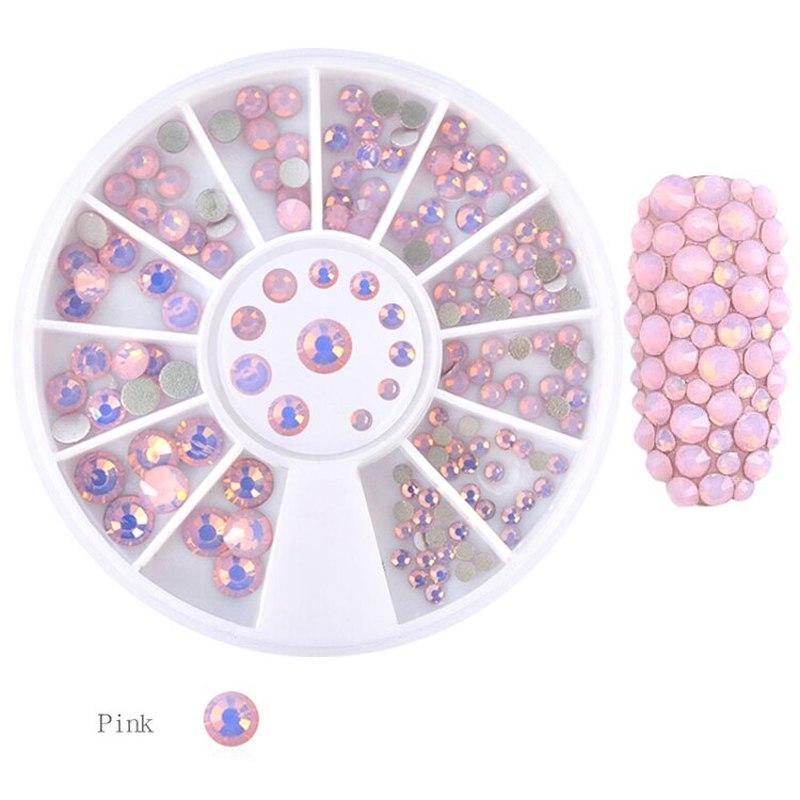 Opal Round Rhinestones Nail Decoration Wheels - NSI Australia