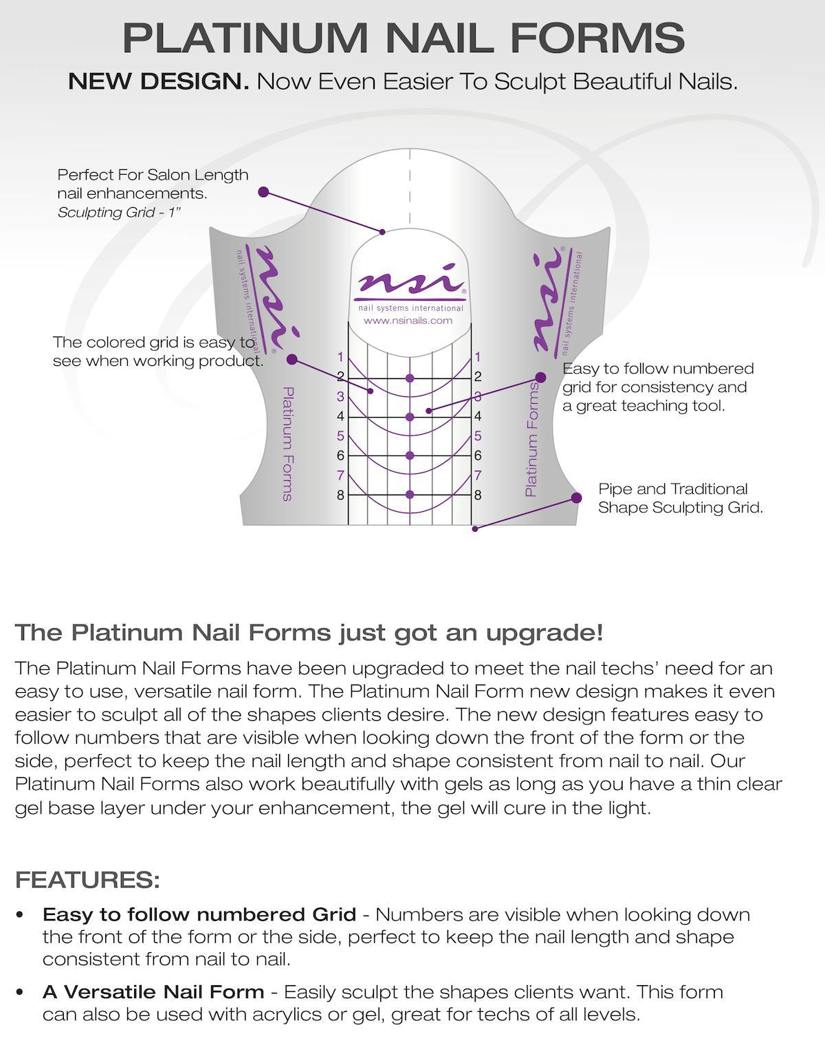 Platinum Nail Forms - NSI Australia