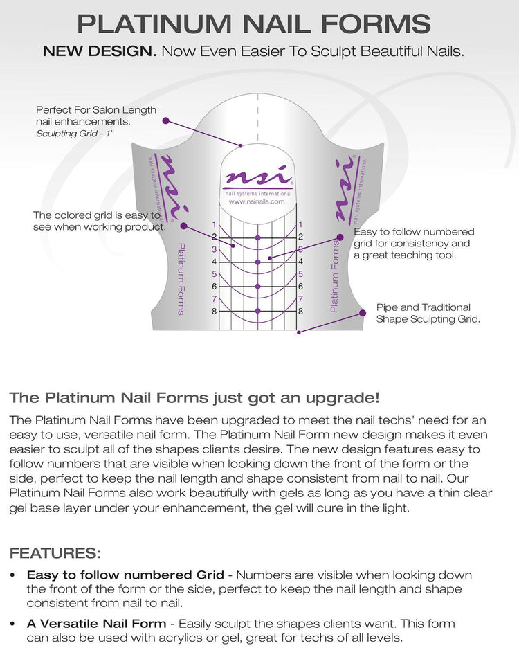 Platinum Nail Forms - NSI Australia