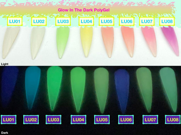 PolyGel Gel In A Tube - Glow in the Dark - NSI Australia