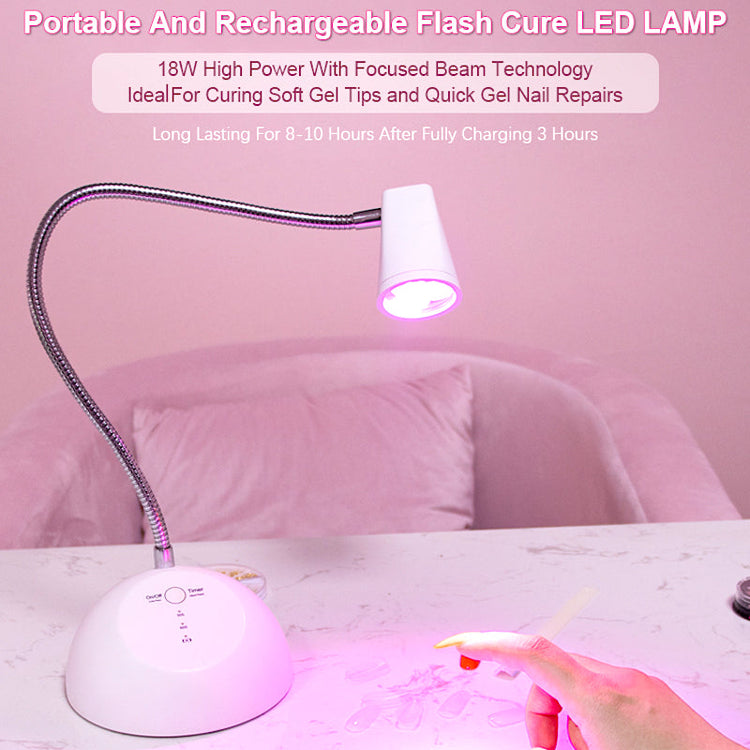 Portable And Rechargeable Nail Lamp Flash Cure Soft Gel Tips - NSI Australia