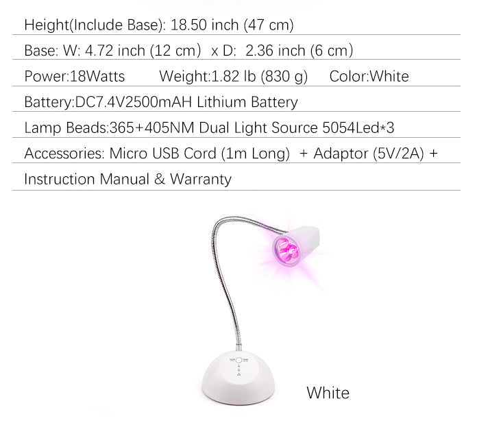 Portable And Rechargeable Nail Lamp Flash Cure Soft Gel Tips - NSI Australia