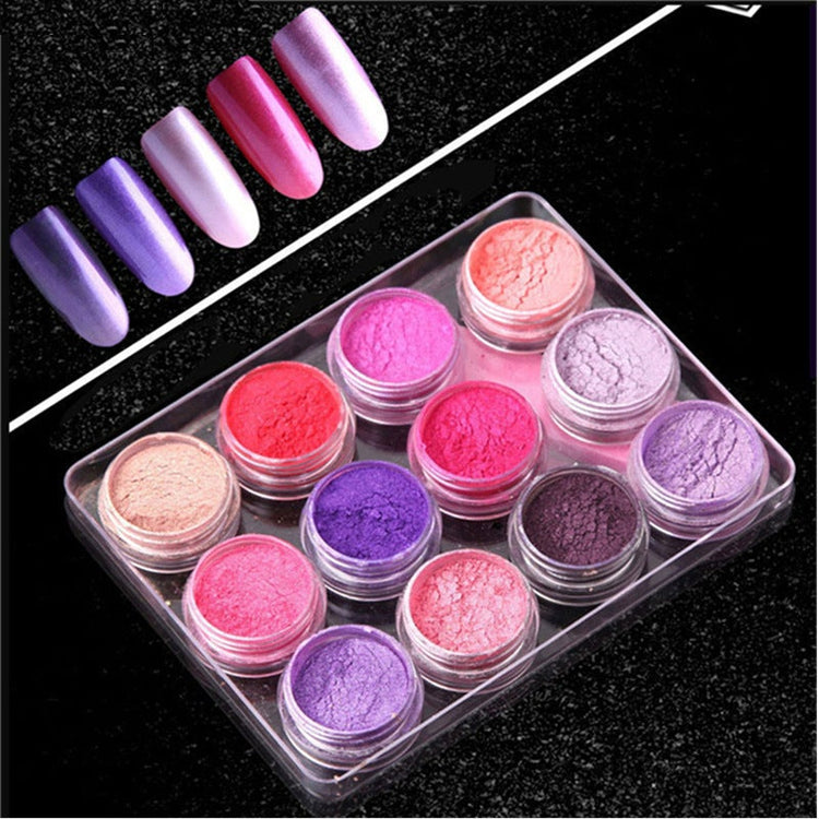 Pretty Shimmer Pigment Powders ~ 12 Jars Set - NSI Australia