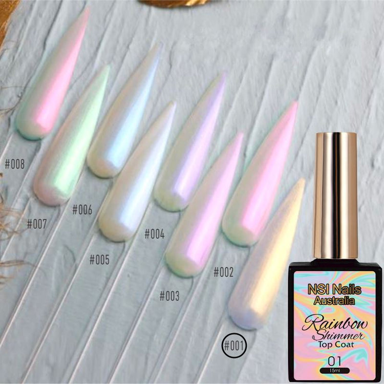 Rainbow Shimmer Gel Polish Top Coat - NSI Australia