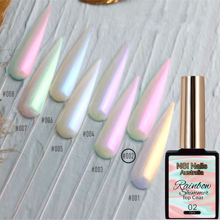 Rainbow Shimmer Gel Polish Top Coat - NSI Australia