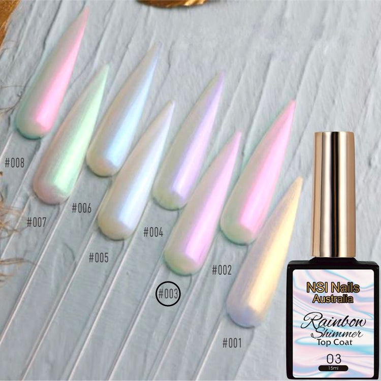 Rainbow Shimmer Gel Polish Top Coat - NSI Australia