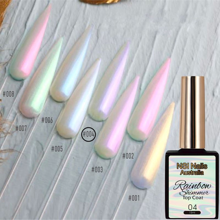 Rainbow Shimmer Gel Polish Top Coat - NSI Australia