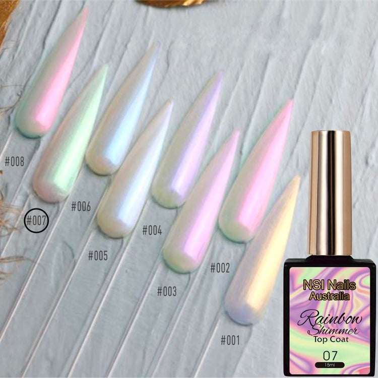 Rainbow Shimmer Gel Polish Top Coat - NSI Australia