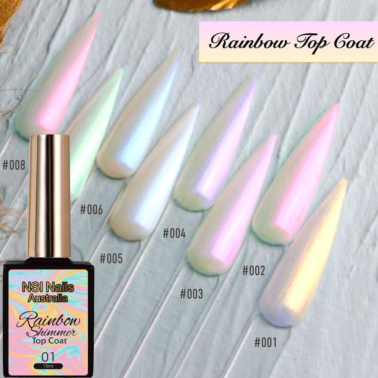 Rainbow Shimmer Gel Polish Top Coat - NSI Australia