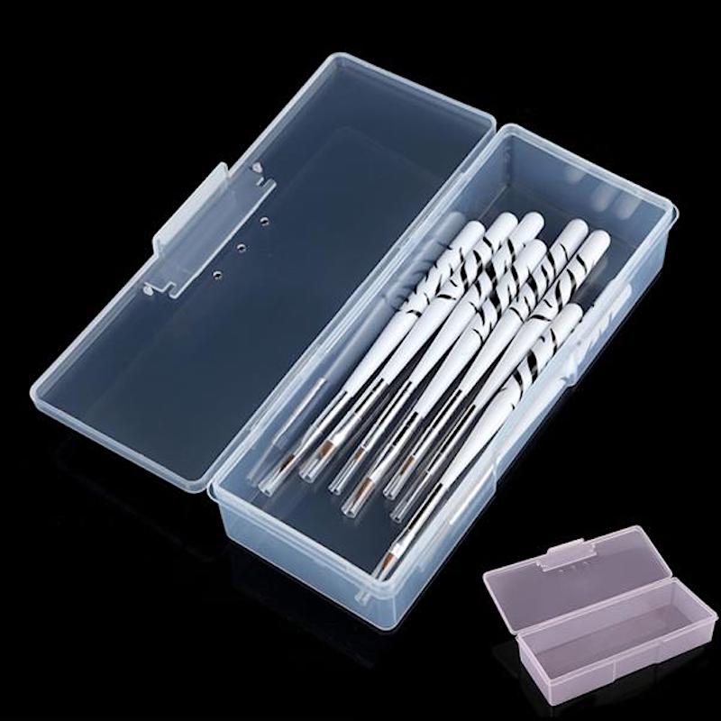 Nail Charm Rhinestone Storage Box Multi-compartments Clear Acrylic Magnetic  Cover Accessories Nail Art Beads Organizer Container