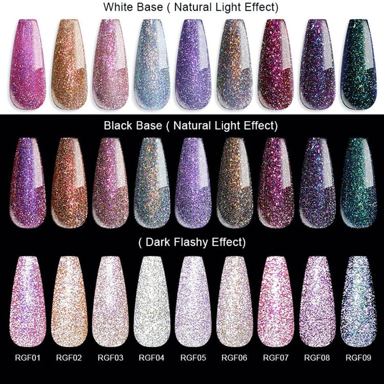 Reflective Glitter Flash Gel Polish BORN PRETTY - NSI Australia