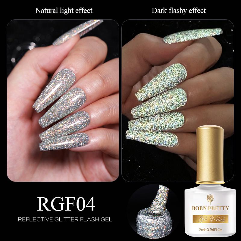 Reflective Glitter Flash Gel Polish BORN PRETTY - NSI Australia
