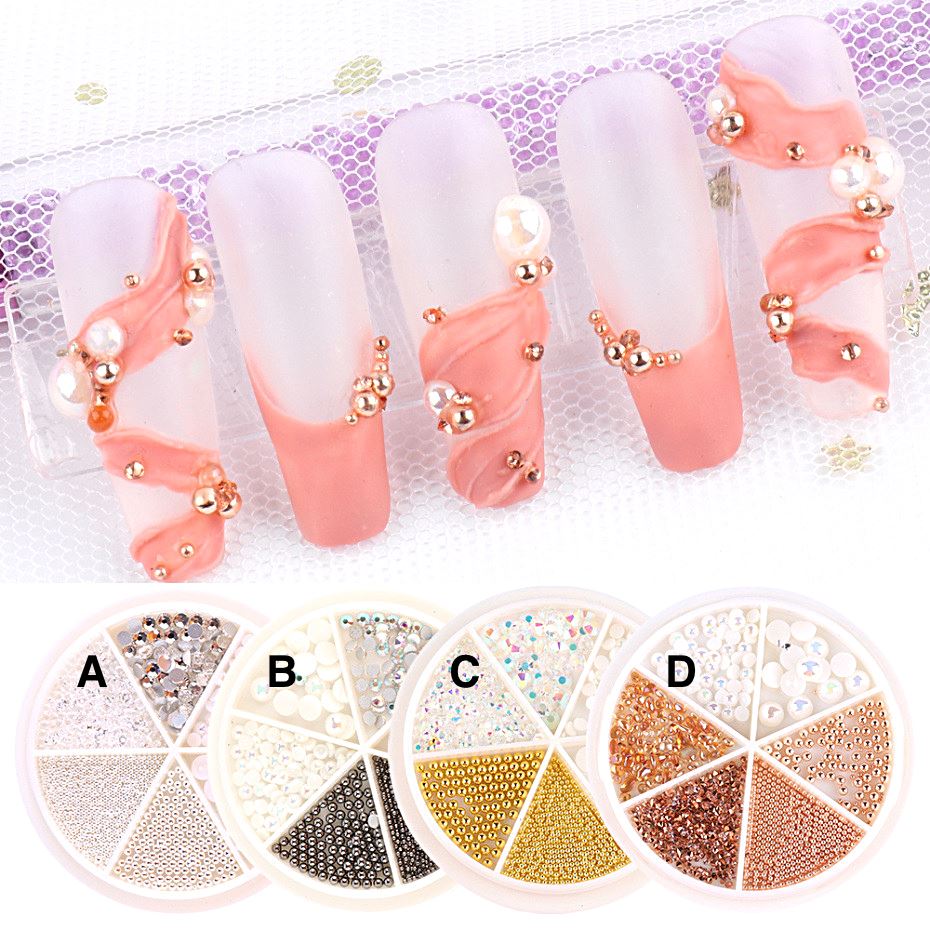 Women Colorful AB Multi Glass Micro Beads No Hole Nail Art Caviar  Microbeads 3D | eBay
