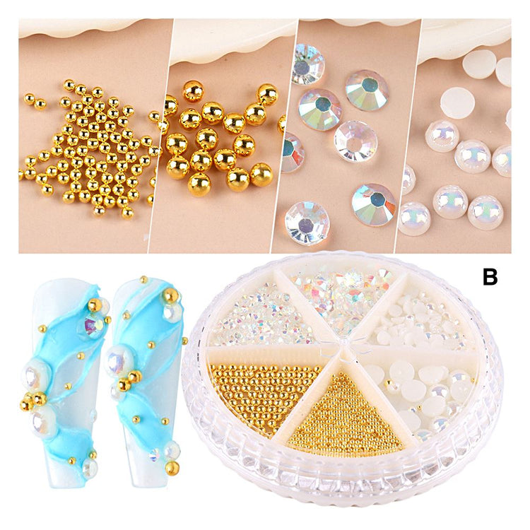 Rhinestones - Pearls - Beads Nail Art Decoration Wheels - NSI Australia