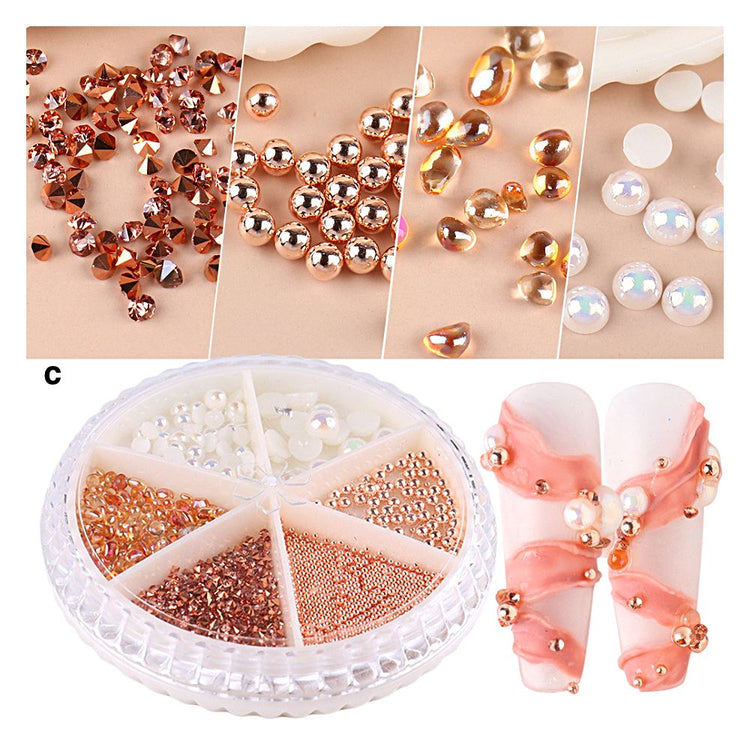 Rhinestones - Pearls - Beads Nail Art Decoration Wheels - NSI Australia