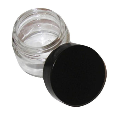 Round Glass Jar with BLACK Lid - 60ml - NSI Australia