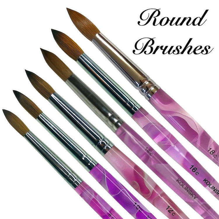 Round Kolinsky Acrylic Brush - NSI Australia