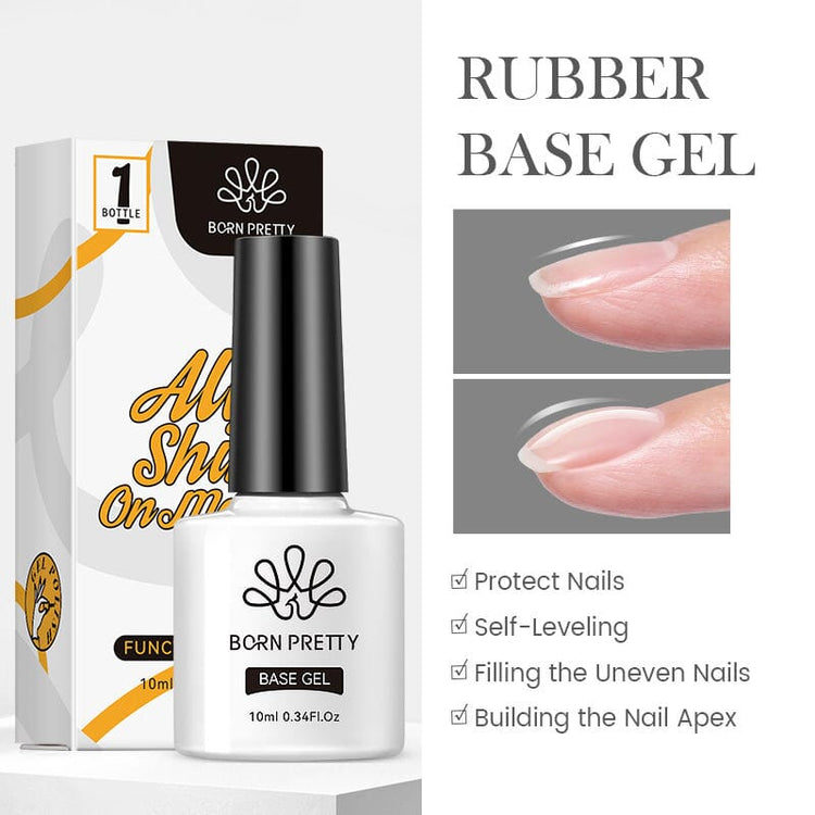Rubber Base Gel Clear 10ml Born Pretty - NSI Australia