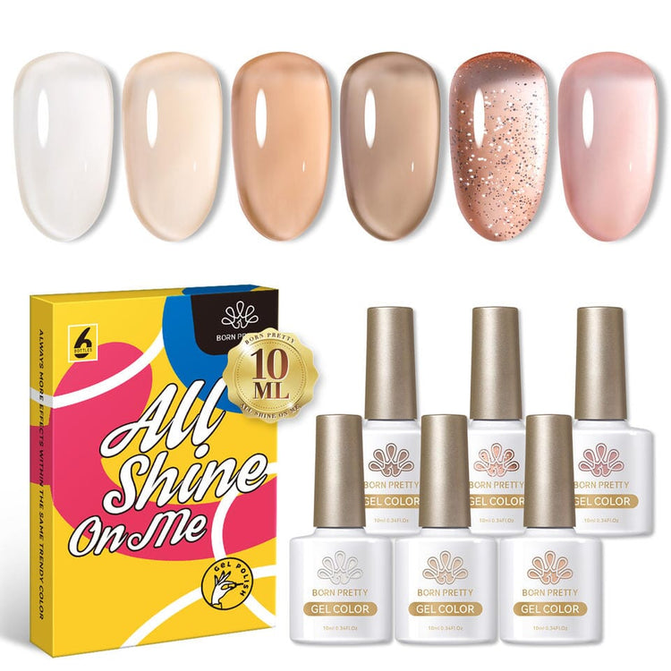 Secret Garden - Jelly Nude Gel Polish 6 Colour Set - NSI Australia