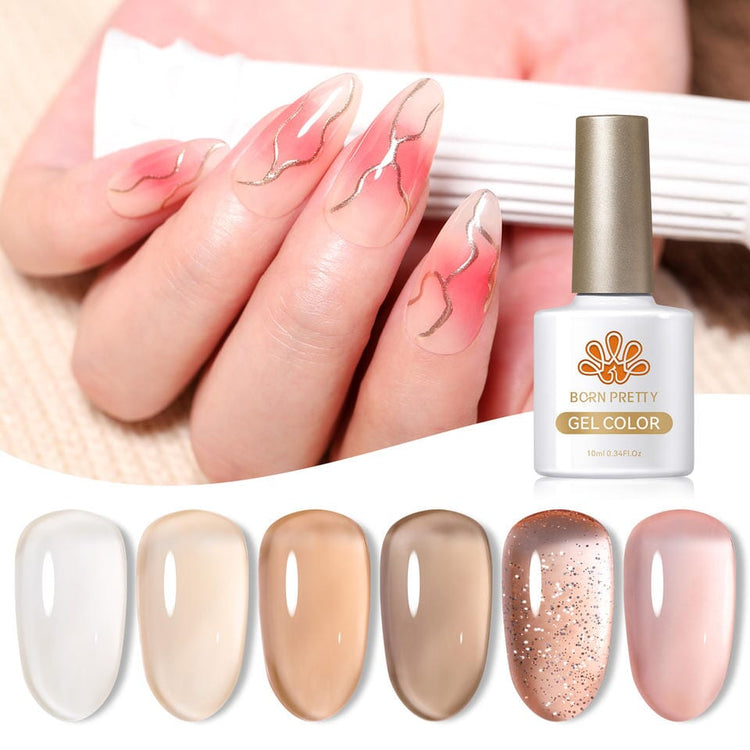 Secret Garden - Jelly Nude Gel Polish 6 Colour Set - NSI Australia