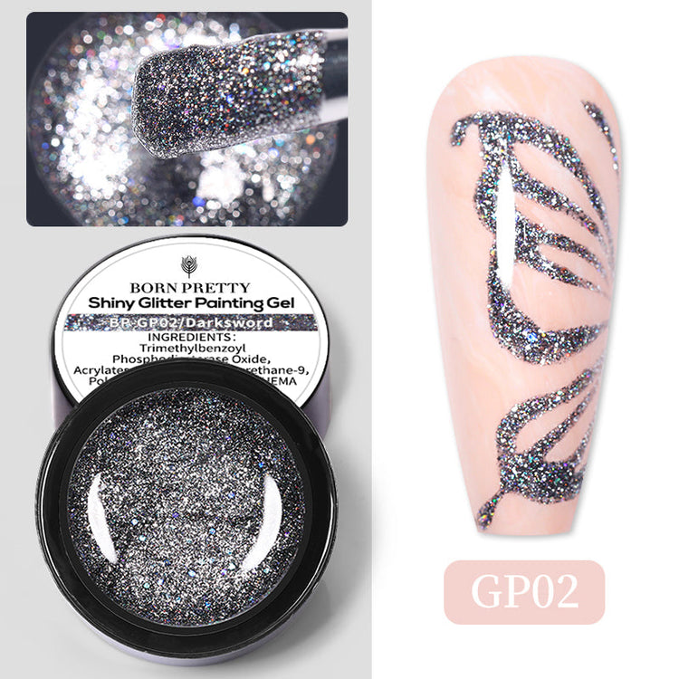 Shiny Glitter Gels BORN PRETTY - NSI Australia