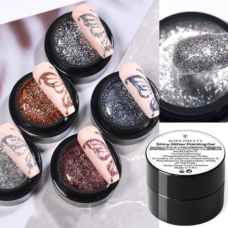 Shiny Glitter Gels BORN PRETTY - NSI Australia