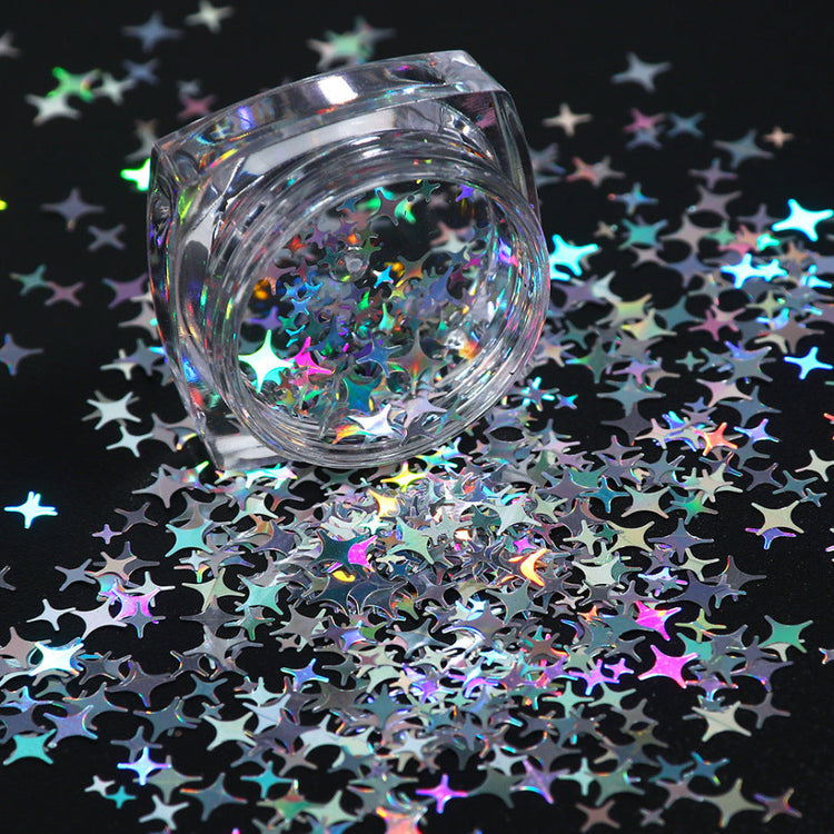 Silver Holographic Glitters 8pcs Pack - NSI Australia