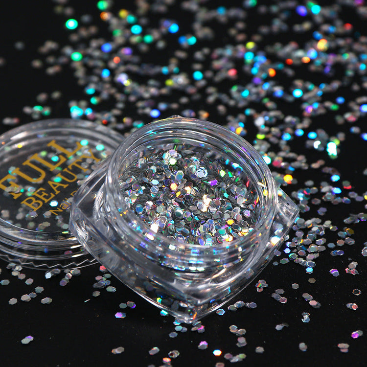 Silver Holographic Glitters 8pcs Pack - NSI Australia
