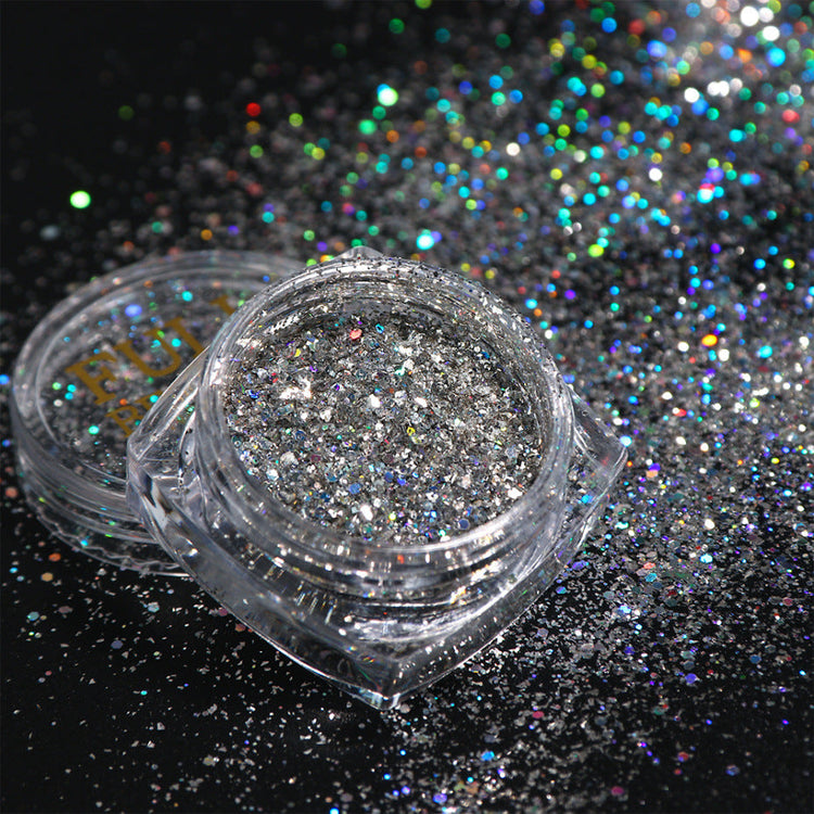 Silver Holographic Glitters 8pcs Pack - NSI Australia