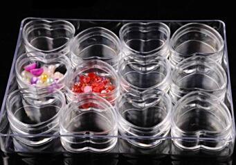 Small Plastic Clear Jar - Heart Shape 12pcs Pack - NSI Australia