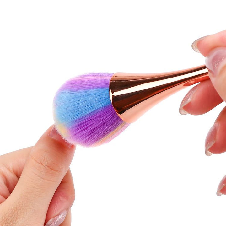 Soft Dusting Brush - Metallic Handle Slim & Short - NSI Australia