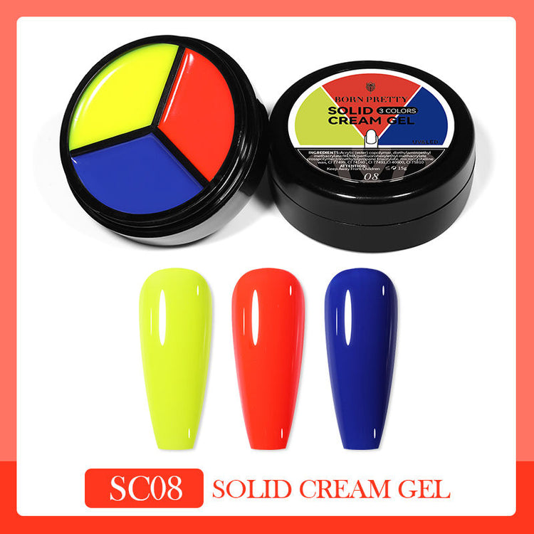 Solid Cream Gel Polish 3 Colours in 1 BORN PRETTY - NSI Australia