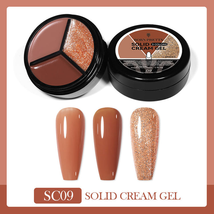 Solid Cream Gel Polish 3 Colours in 1 BORN PRETTY - NSI Australia