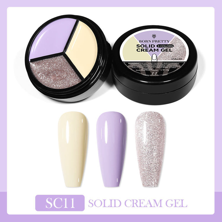 Solid Cream Gel Polish 3 Colours in 1 BORN PRETTY - NSI Australia