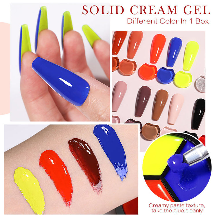 Solid Cream Gel Polish 3 Colours in 1 BORN PRETTY - NSI Australia