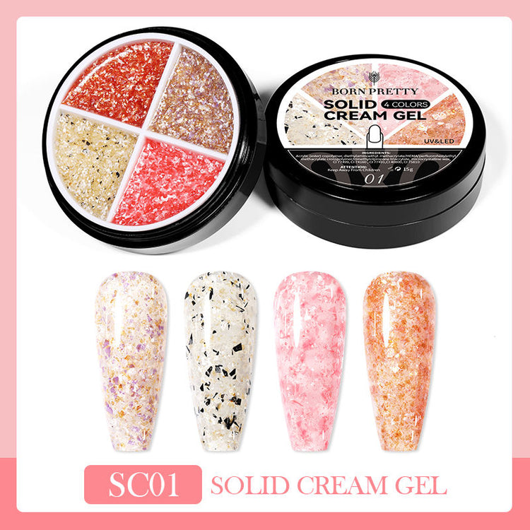 Solid Cream Gel Polish 4 Colours in 1 BORN PRETTY - NSI Australia