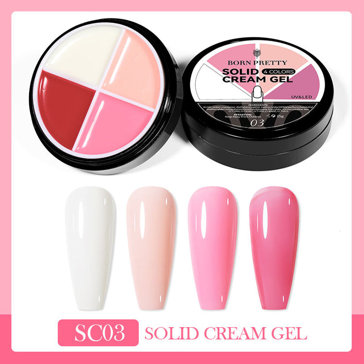 Solid Cream Gel Polish 4 Colours in 1 BORN PRETTY - NSI Australia