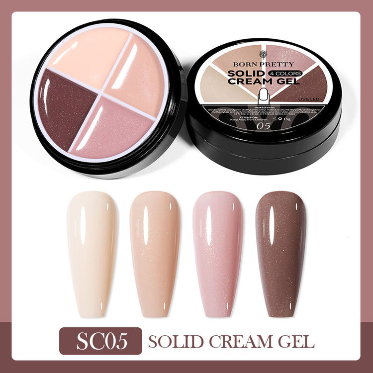 Solid Cream Gel Polish 4 Colours in 1 BORN PRETTY - NSI Australia