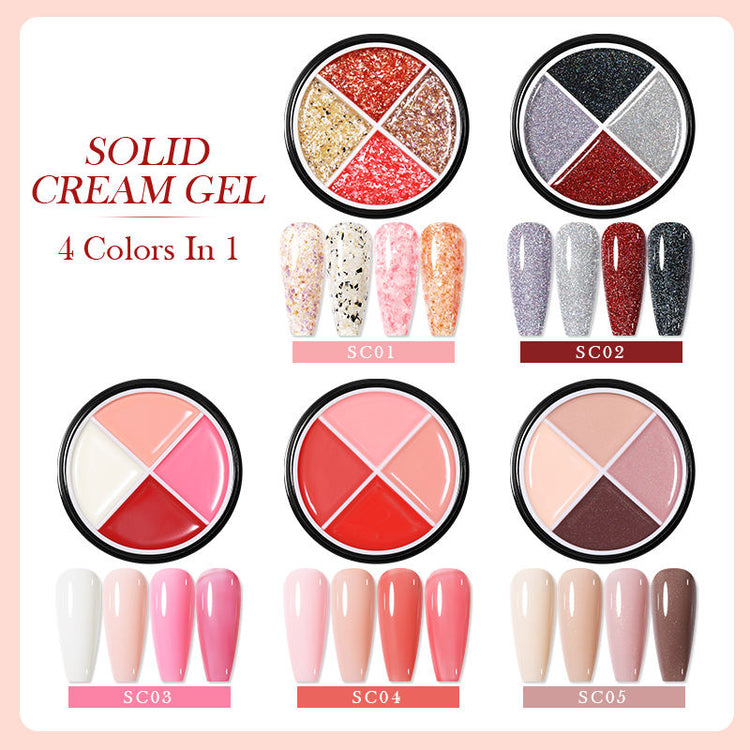 Solid Cream Gel Polish 4 Colours in 1 BORN PRETTY - NSI Australia