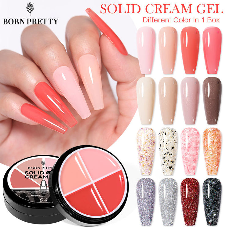 Solid Cream Gel Polish 4 Colours in 1 BORN PRETTY - NSI Australia